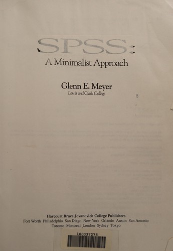 Cover for SPSS