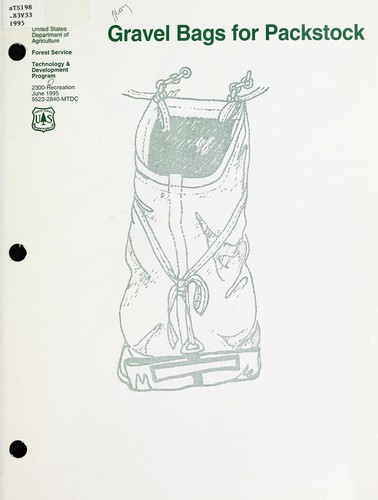 Cover for Gravel bags for packstock