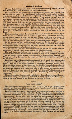 Cover for The Harrison almanac, 1841
