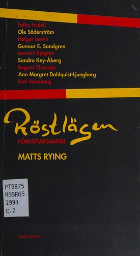 Cover for Röstlägen