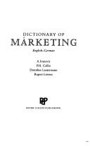 Cover for Dictionary of Marketing English-German (Bilingual Specialist Dictionaries)