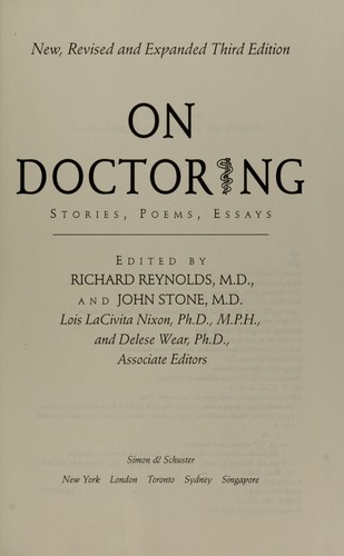 Cover for On doctoring