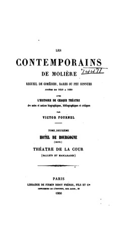 Cover for Les contemporains de Molière