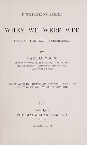 Cover for When we were wee