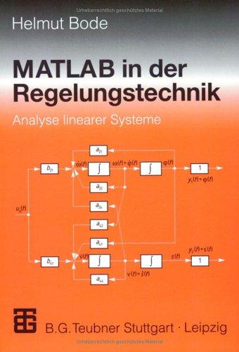 Cover for MATLAB in der Regelungstechnik. Analyse linearer Systeme.
