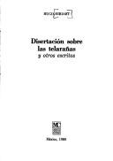Cover for Disertación sobre las telarañas y otros escritos