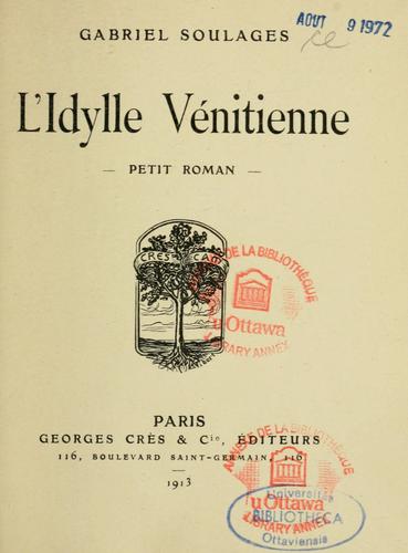 Cover for L'idylle vénitienne