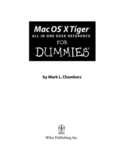 Cover for Mac OS X Tiger All-in-One Desk Reference For Dummies