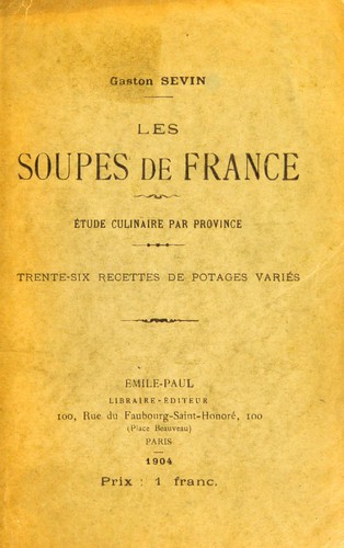 Cover for Les soupes de France