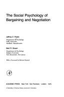 Cover for The social psychology of bargaining and negotiation