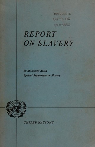 Cover for Report on slavery.