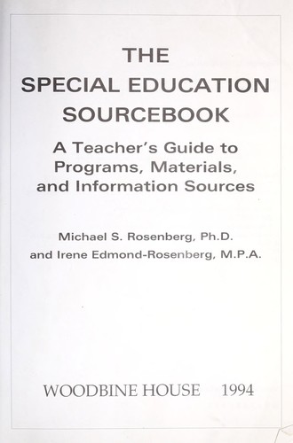 Cover for The special education sourcebook