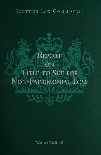 Cover for Report on title to sue for non-patrimonial loss