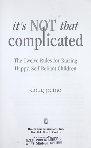 Cover for It's not that complicated