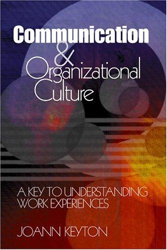 Cover for Communication and Organizational Culture