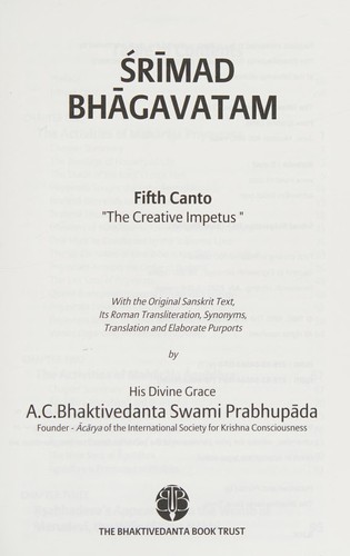 Cover for Śrīmad Bhāgavatam