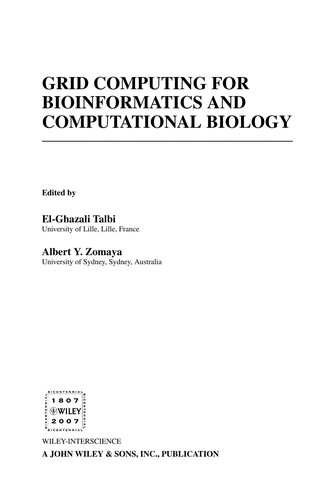 Cover for Grid computing for bioinformatics and computational biology
