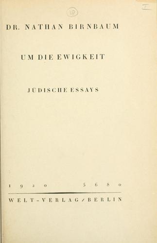 Cover for Um die Ewigkeit