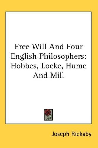 Cover for Free Will And Four English Philosophers