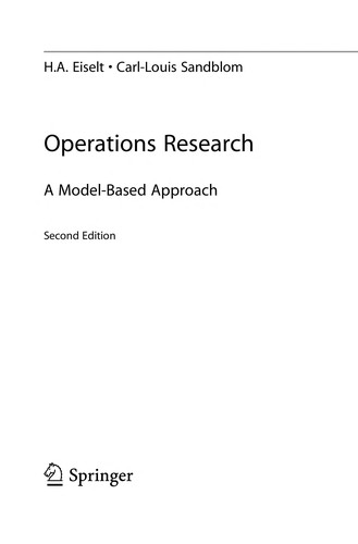 Cover for Operations Research