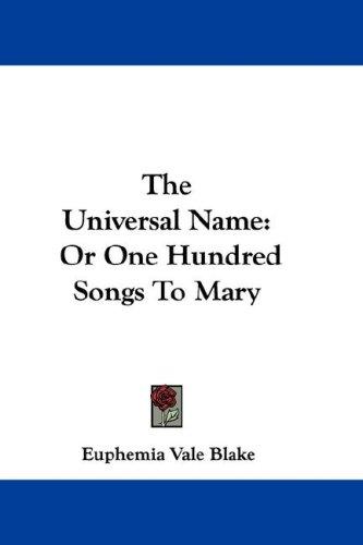 Cover for The Universal Name