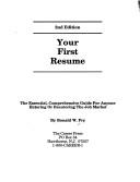 Cover for Your first resume