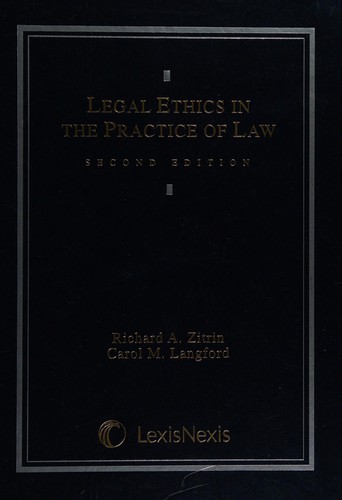 Cover for Legal ethics in the practice of law