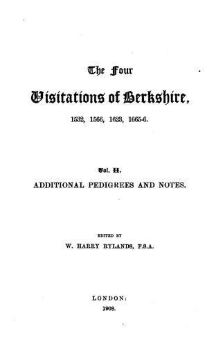 Cover for The Four Visitations of Bershire Made and Taken by Thomas Benolte, Clarnceuc, Anno 1532; by ...