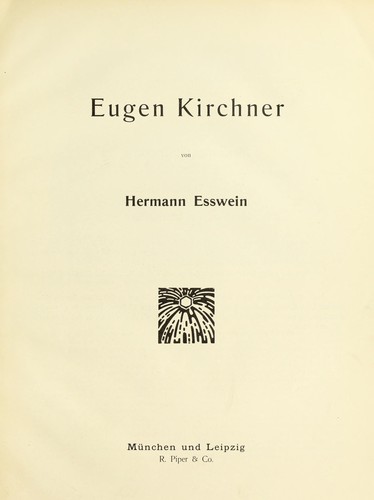 Cover for Eugen Kirchner