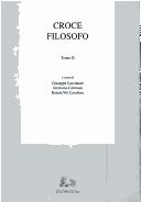 Cover for Croce filosofo