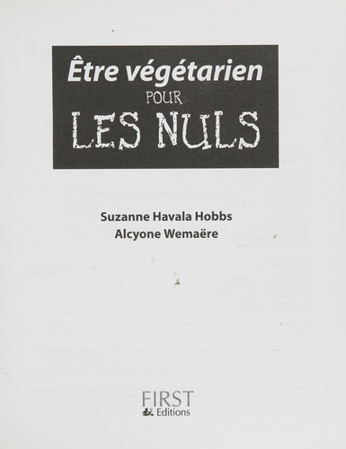 Cover for Être végétarien pour les nuls