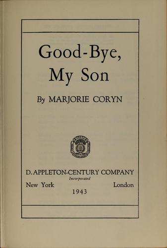 Cover for Good-bye, my son