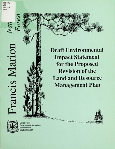 Cover for Draft environmental impact statement for the proposed revision of the land and resource management plan