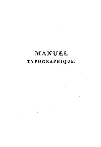 Cover for The Manuel typographique of Pierre-Simon Fournier le jeune