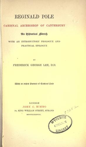 Cover for Reginald Pole