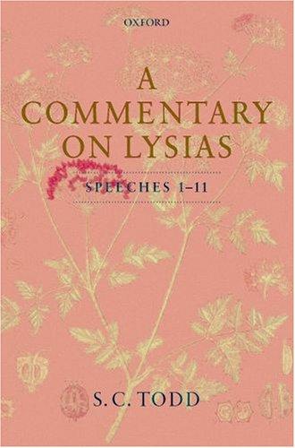 Cover for A Commentary on Lysias, Speeches 1-11