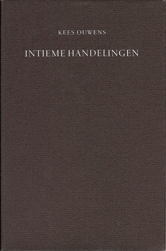 Cover for Intieme handelingen.