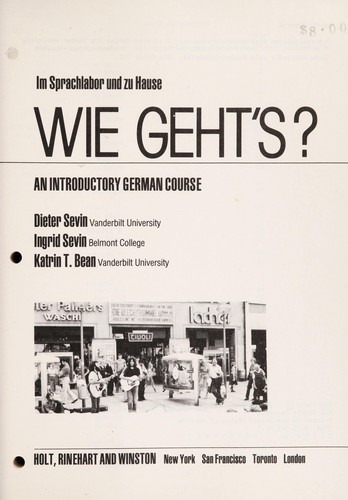 Cover for Wie geht's
