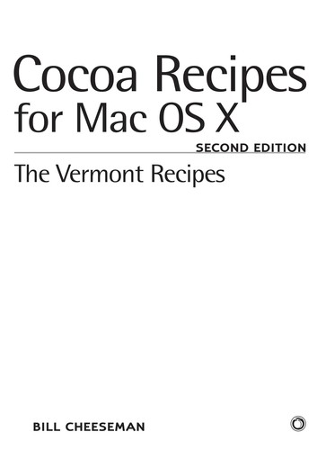 Cover for Cocoa recipes for Mac OS X
