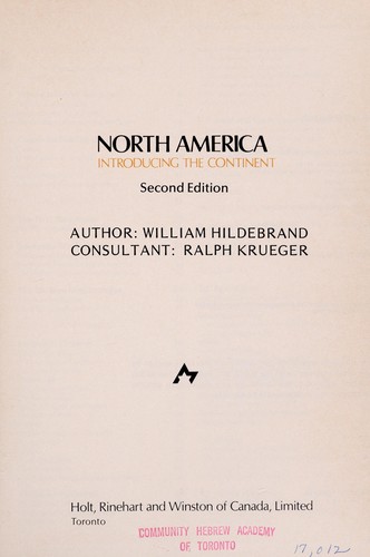 Cover for North America