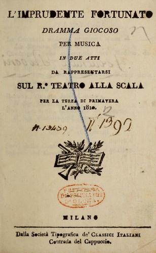 Cover for L'imprudente fortunato