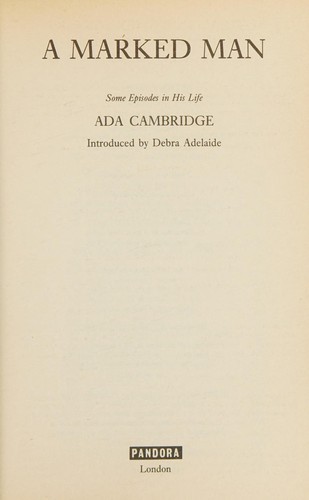 Cover for A marked man