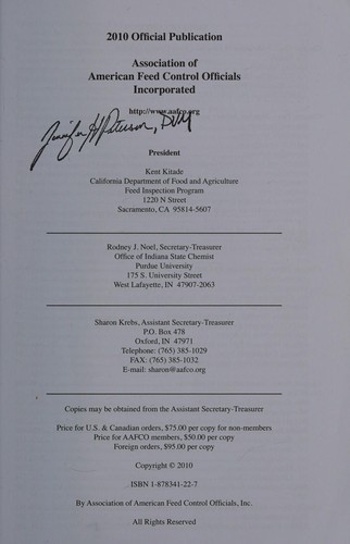 Cover for 2010 Official publication