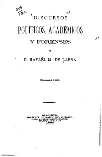 Cover for Discursos políticos académicos y forenses