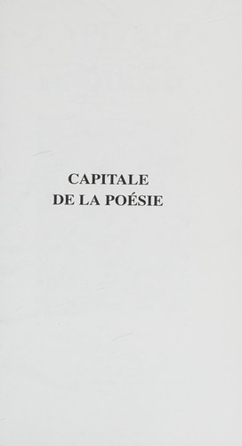 Cover for Capitale de la poésie