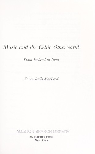 Cover for Music and the Celtic otherworld