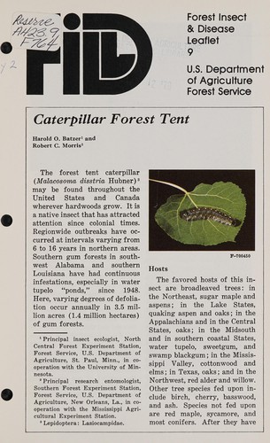 Cover for Forest tent caterpillar