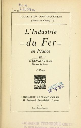 Cover for industrie du fer en France