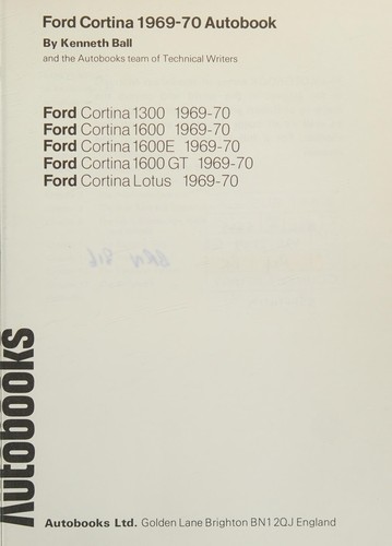 Cover for Ford Cortina 1969-70 autobook