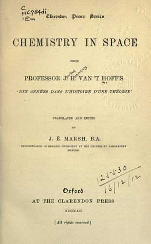 Cover for Chemistry in space